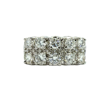 14k White Gold MultiStone 1.10ctw Round Brilliant Diamond Ring Size 90