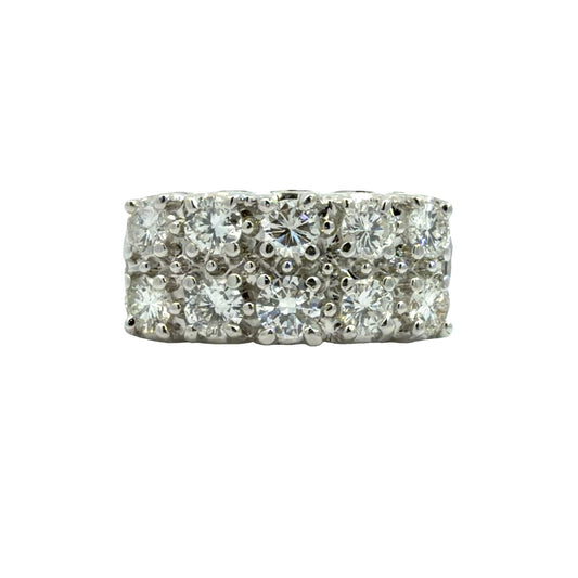 14k White Gold MultiStone 1.10ctw Round Brilliant Diamond Ring Size 90