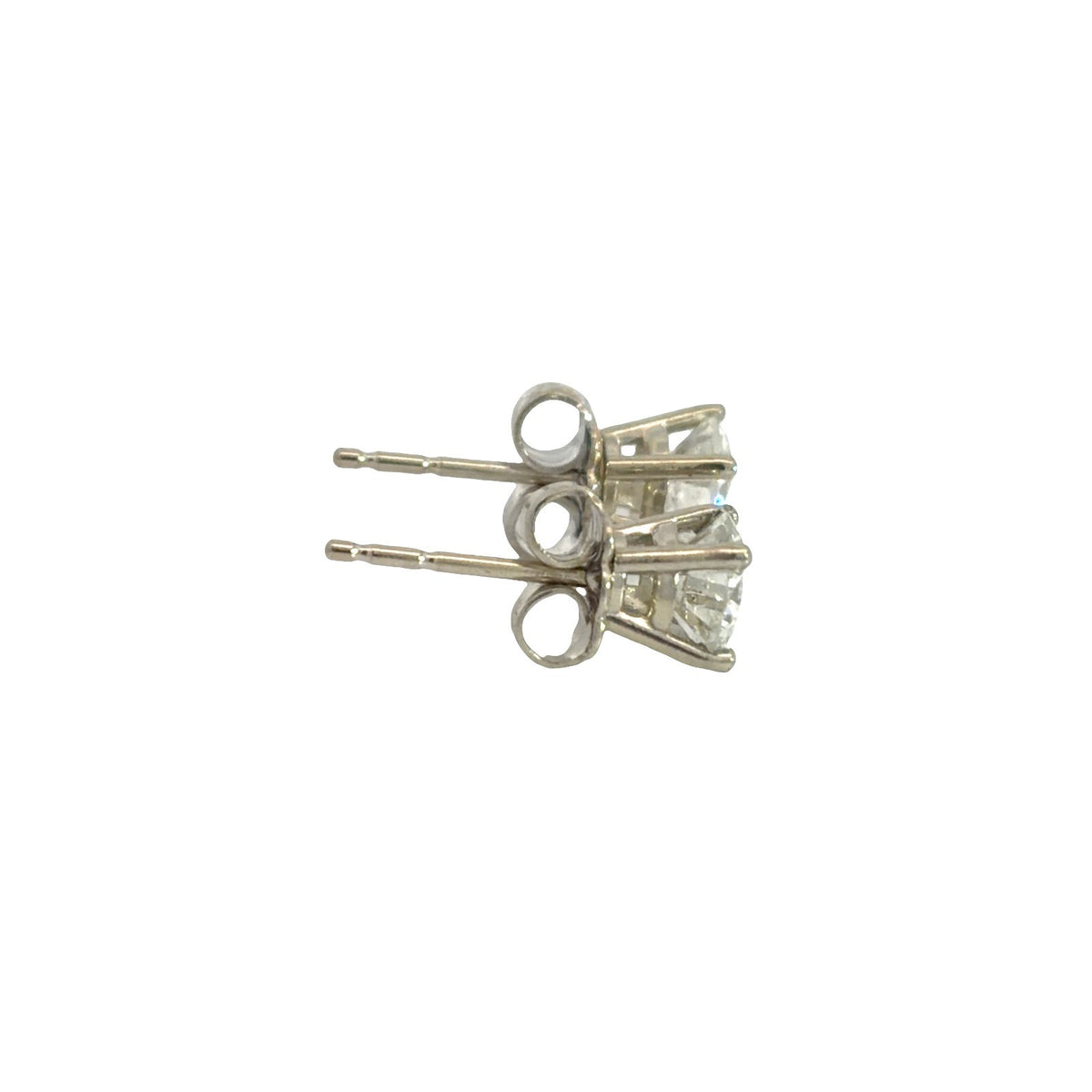 14K White Gold Diamond 0.97cttw Bridal Stud Earrings2