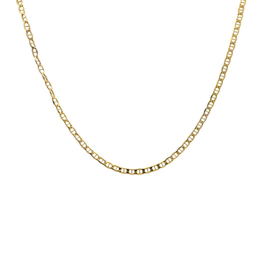14k Yellow Gold Mariner Link Chain Necklace 20"0