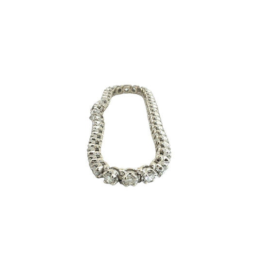 14k White Gold & 5.04cttw Diamond Tennis Bracelet 7"1