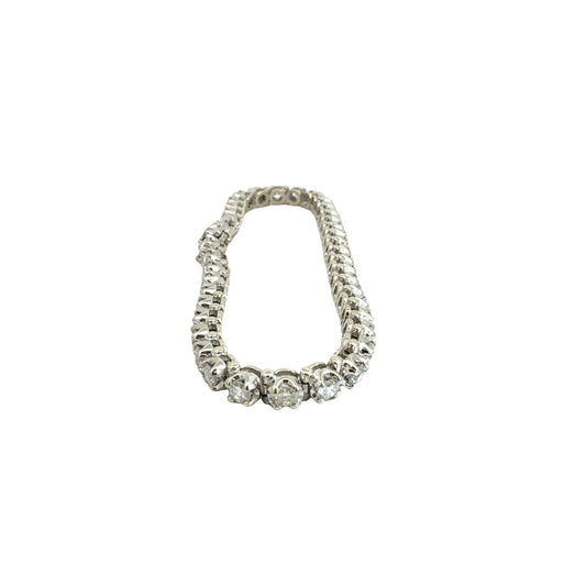 14k White Gold & 5.04cttw Diamond Tennis Bracelet 7"1