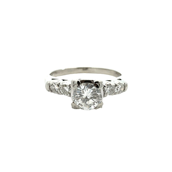 18k White Gold Stamped 0.73cttw Diamond Engagement Ring and 0.23cttw Band Set3