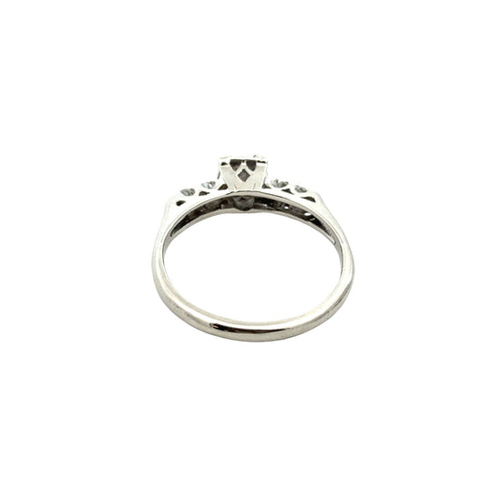 18k White Gold Stamped 0.73cttw Diamond Engagement Ring and 0.23cttw Band Set5