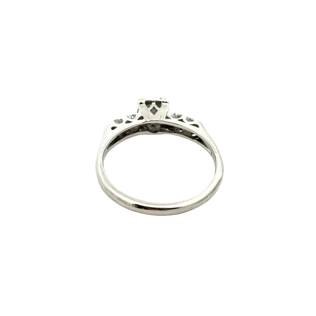 18k White Gold Stamped 0.73cttw Diamond Engagement Ring and 0.23cttw Band Set5