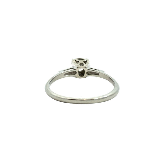 18k White Gold Stamped Round 0.29cttw (0.26tcw) Diamond Engagement Ring3