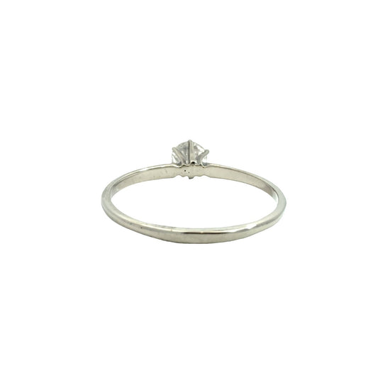 14k White Gold Solitaire Ring with Round Brilliant Cut 0.50ctw Diamond2