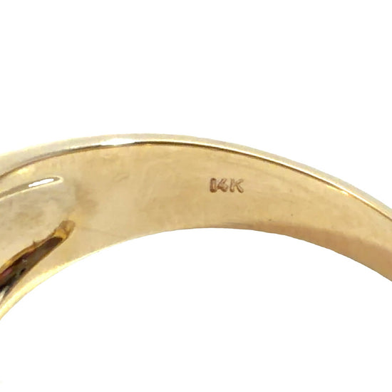 14k Yellow Gold Hexagonal 0.60tcw Euro Cut Diamond Signet Ring4