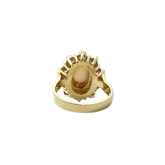 14k Yellow Gold 1.65cttw Diamond Halo Medallion Ring4