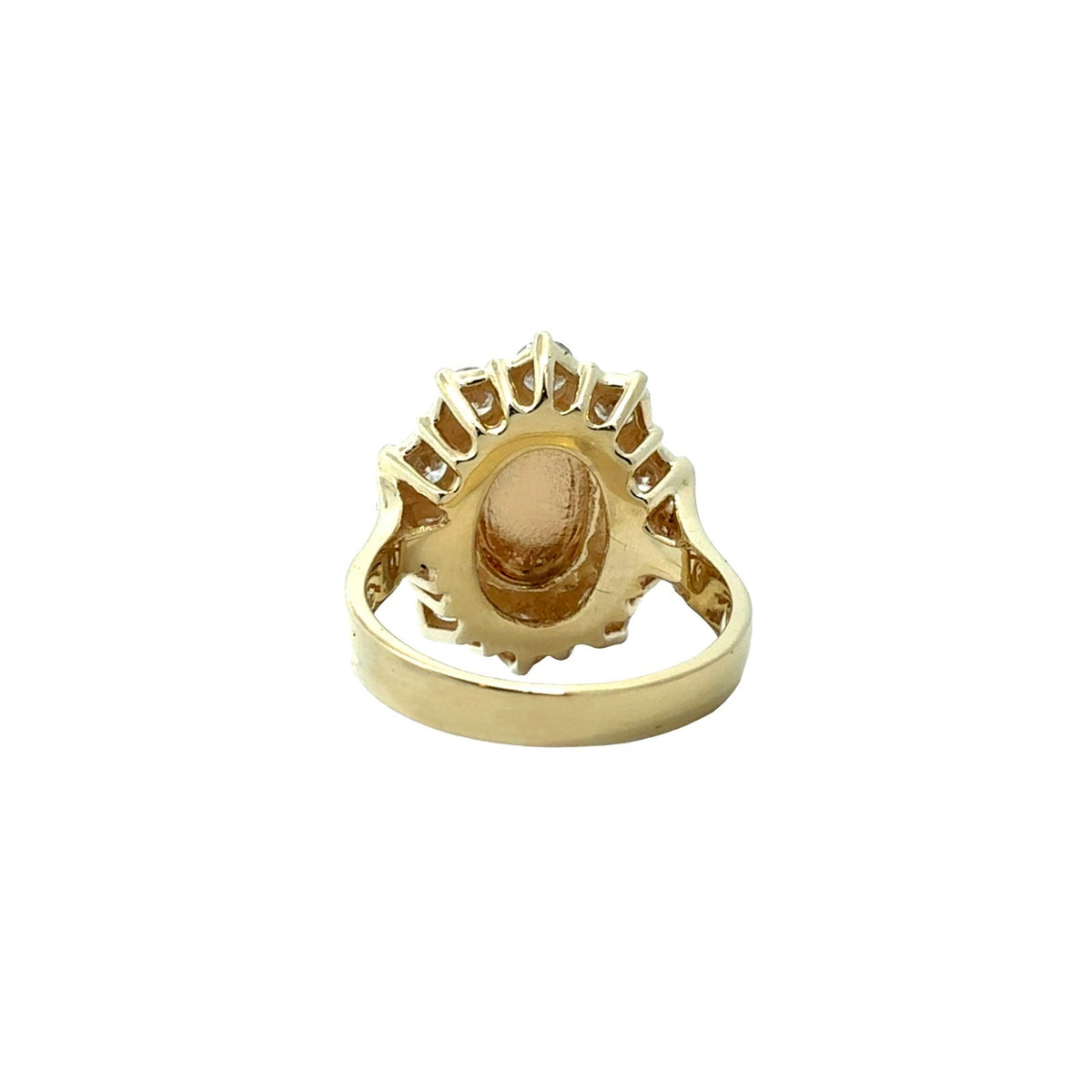 14k Yellow Gold 1.65cttw Diamond Halo Medallion Ring4