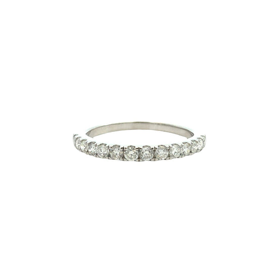 14k White Gold 0.42cttw Diamond Half Eternity Band Ring1