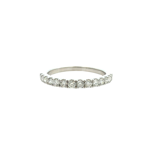 14k White Gold 0.42cttw Diamond Half Eternity Band Ring1