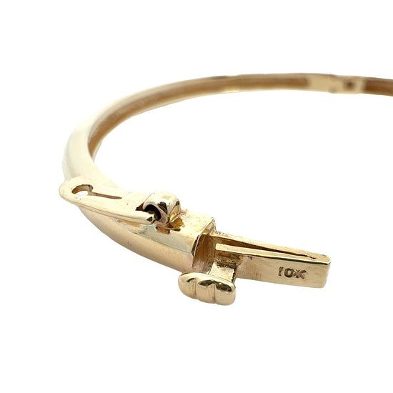 10k Yellow Gold Black Enamel and 0.05cttw Lab-Grown Diamond Cameo Bracelet7