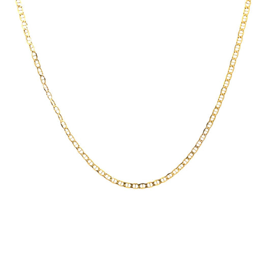 14k Yellow Gold Mariner Link Chain Necklace 20"1