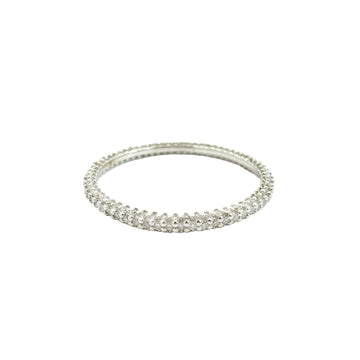 14k White Gold Pavé 0.68cttw Diamond Eternity Wedding Band0