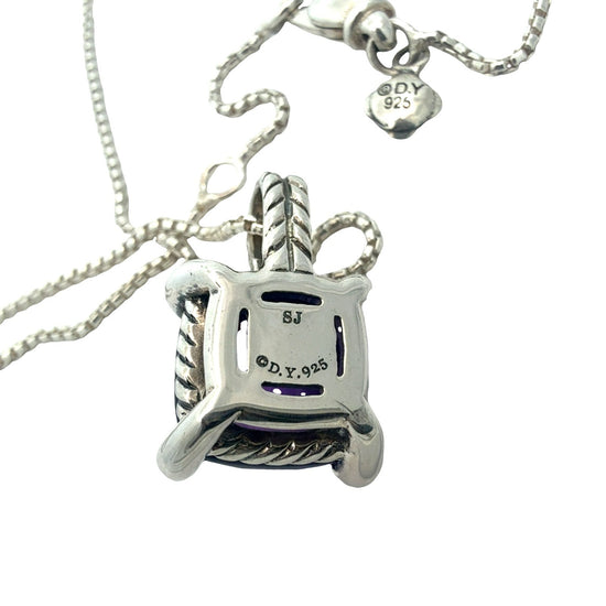 David Yurman Sterling Silver 2.00tcw Amethyst and 0.06cttw Diamond Necklace8