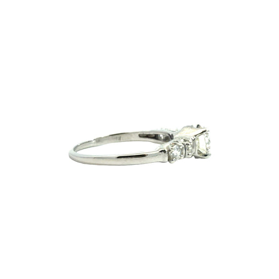Vintage 14k White Gold 0.83cttw Diamond Engagement Ring Size 61