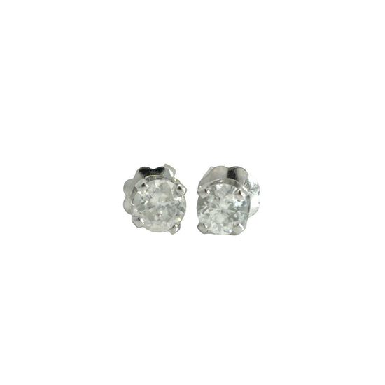 14k White Gold 0.37cttw Diamond Stud Earrings0
