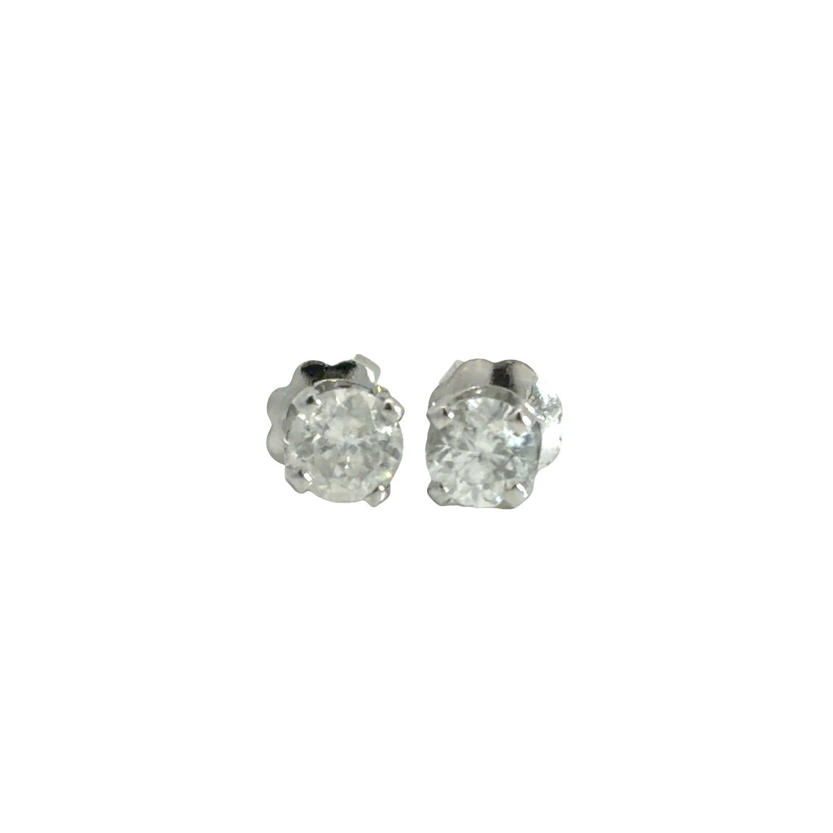 14k White Gold 0.37cttw Diamond Stud Earrings0
