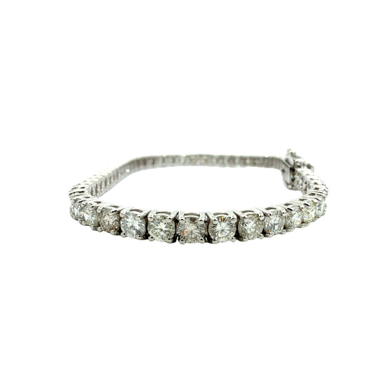NEW 14k White Gold and 6.37cttw Diamond Tennis Bracelet2