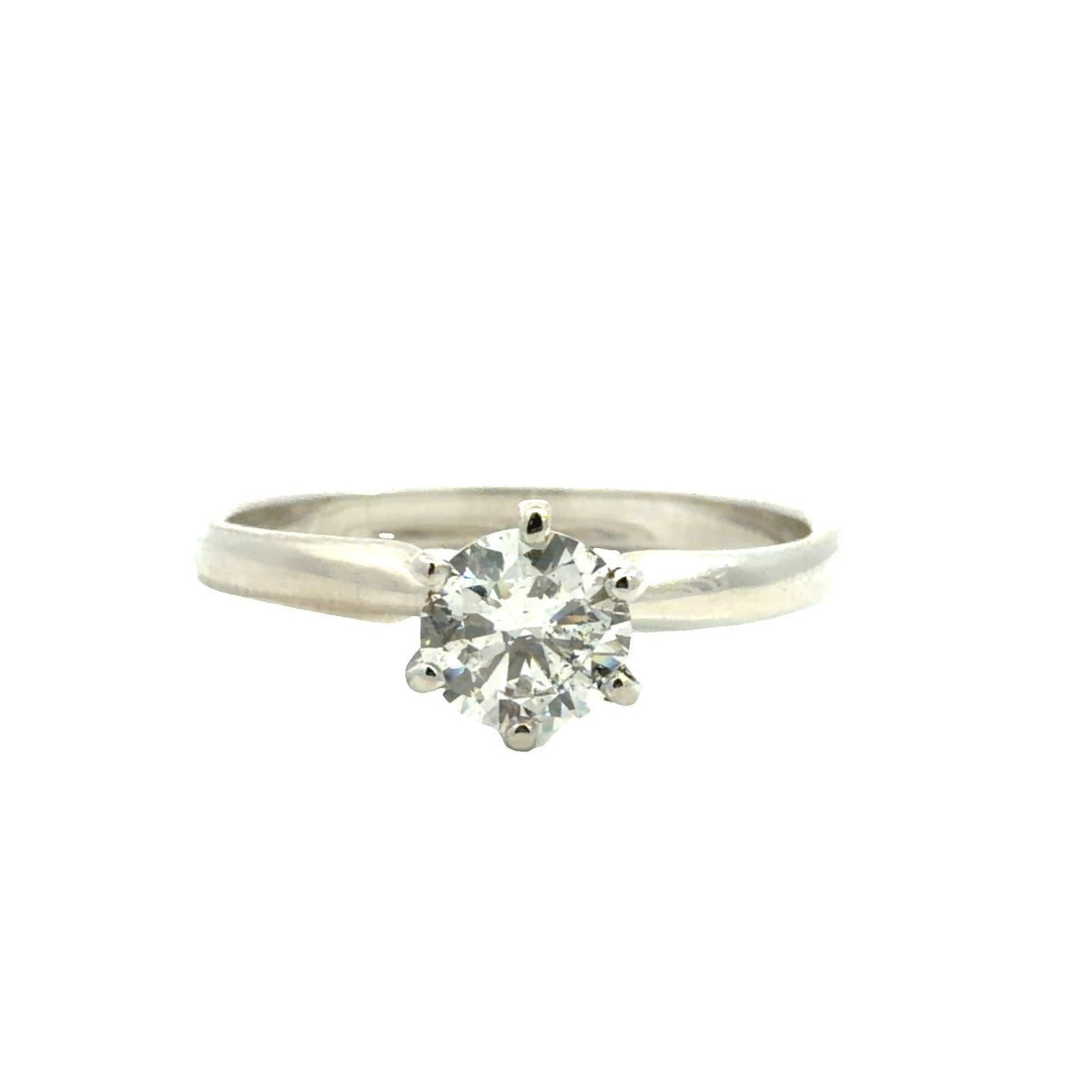 14k White Gold & 0.47tcw Round Brilliant Diamond Solitaire Engagement Ring0