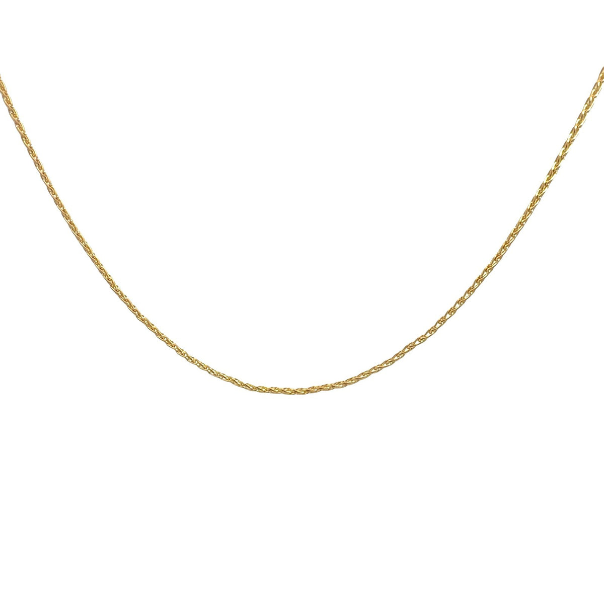 14k Yellow Gold Stamped Woven Chain Necklace3