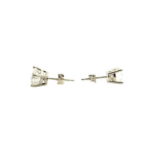 NEW 14k White Gold Round Brilliant 1.83cttw Diamond Stud Earrings3