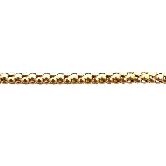 14k Yellow Gold Popcorn Link Chain Necklace 16"2