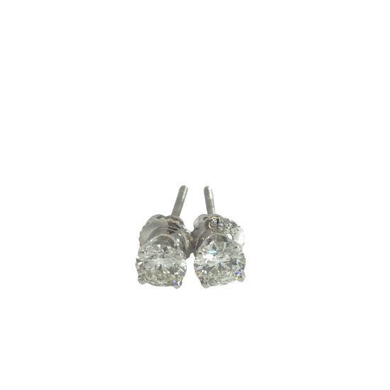 14k White Gold 1.02cttw Diamond Stud Earrings3