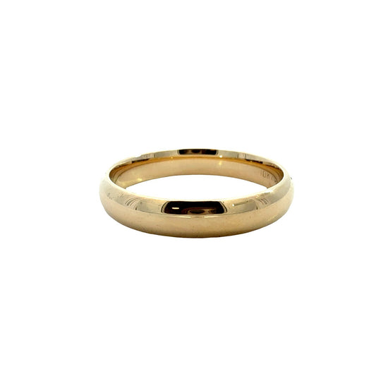 Men's 10k Yellow Gold Polished Dome Wedding Band Ring1
