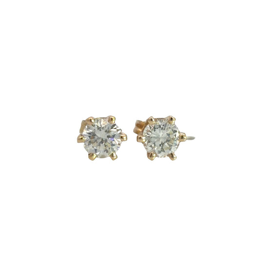 14k Yellow Gold 0.52cttw Diamond Stud Earrings0
