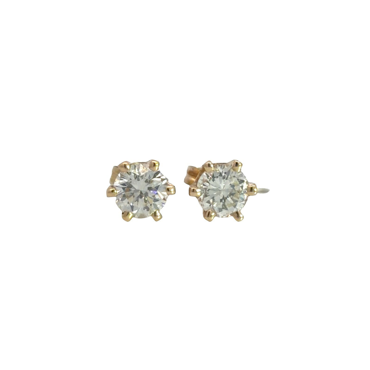 14k Yellow Gold 0.52cttw Diamond Stud Earrings0