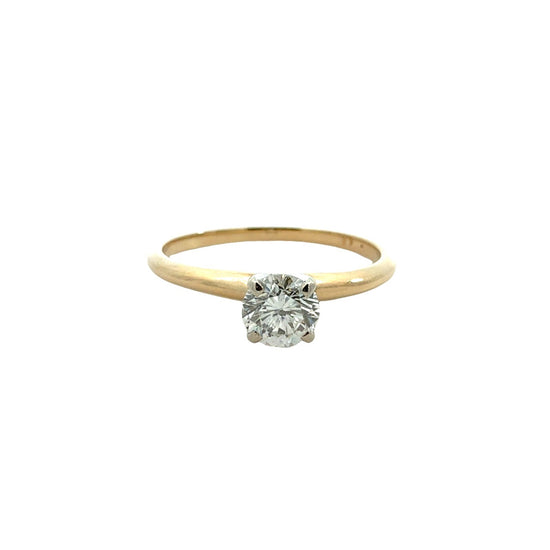 14k Yellow Gold Round 0.48tcw Diamond Solitaire Engagement Ring1