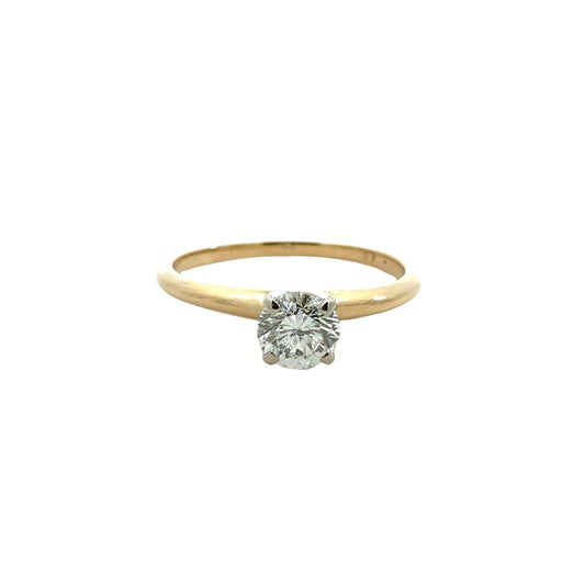 14k Yellow Gold Round 0.48tcw Diamond Solitaire Engagement Ring1