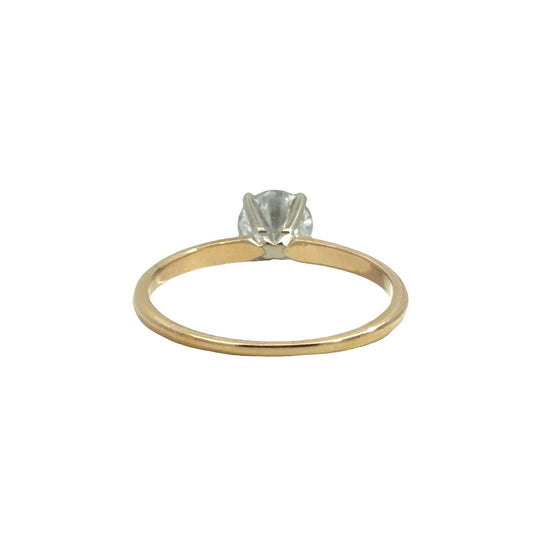 Vintage 14k Multi-Tone Gold 0.99TCW Diamond Engagement Ring Size 5.753