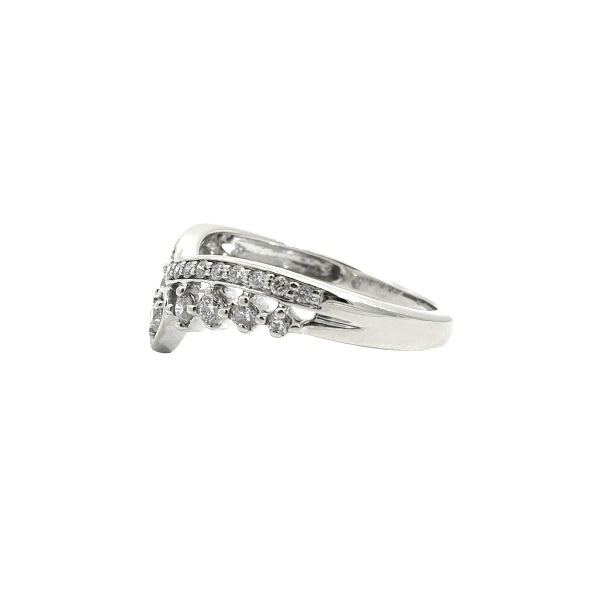 14k White Gold Pear Double Halo 1.93cttw Diamond Bridal Set6