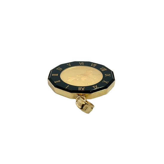 24k Yellow Gold Stamped Queen Elizabeth Coin Pendant3
