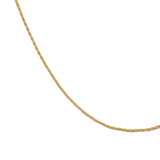 14k Yellow Gold Stamped Woven Chain Necklace2