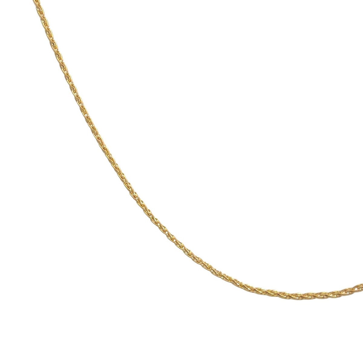 14k Yellow Gold Stamped Woven Chain Necklace2