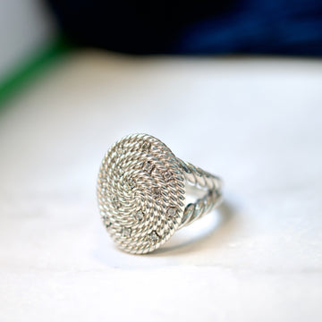David Yurman Sterling Silver 0.21cttw Diamond Midnight Melange Cable Coil Ring0