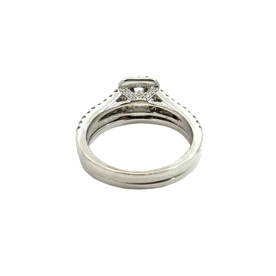 Estate Neil Lane 14k White Gold Emerald Cut 1.78cttw Diamond Halo Bridal Set3