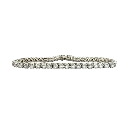 14k White Gold & 5.04cttw Diamond Tennis Bracelet 7"0