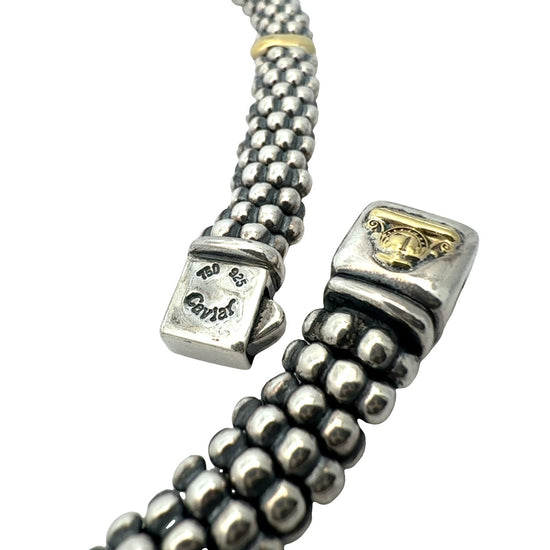 LAGOS Caviar Sterling Silver and 18k Yellow Gold Necklace6