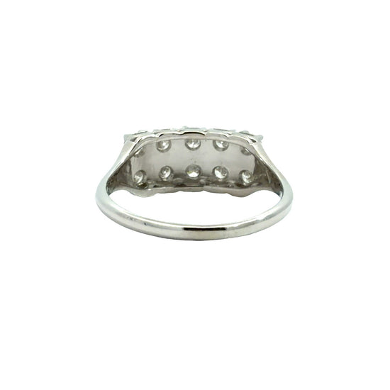 14k White Gold MultiStone 1.10ctw Round Brilliant Diamond Ring Size 92