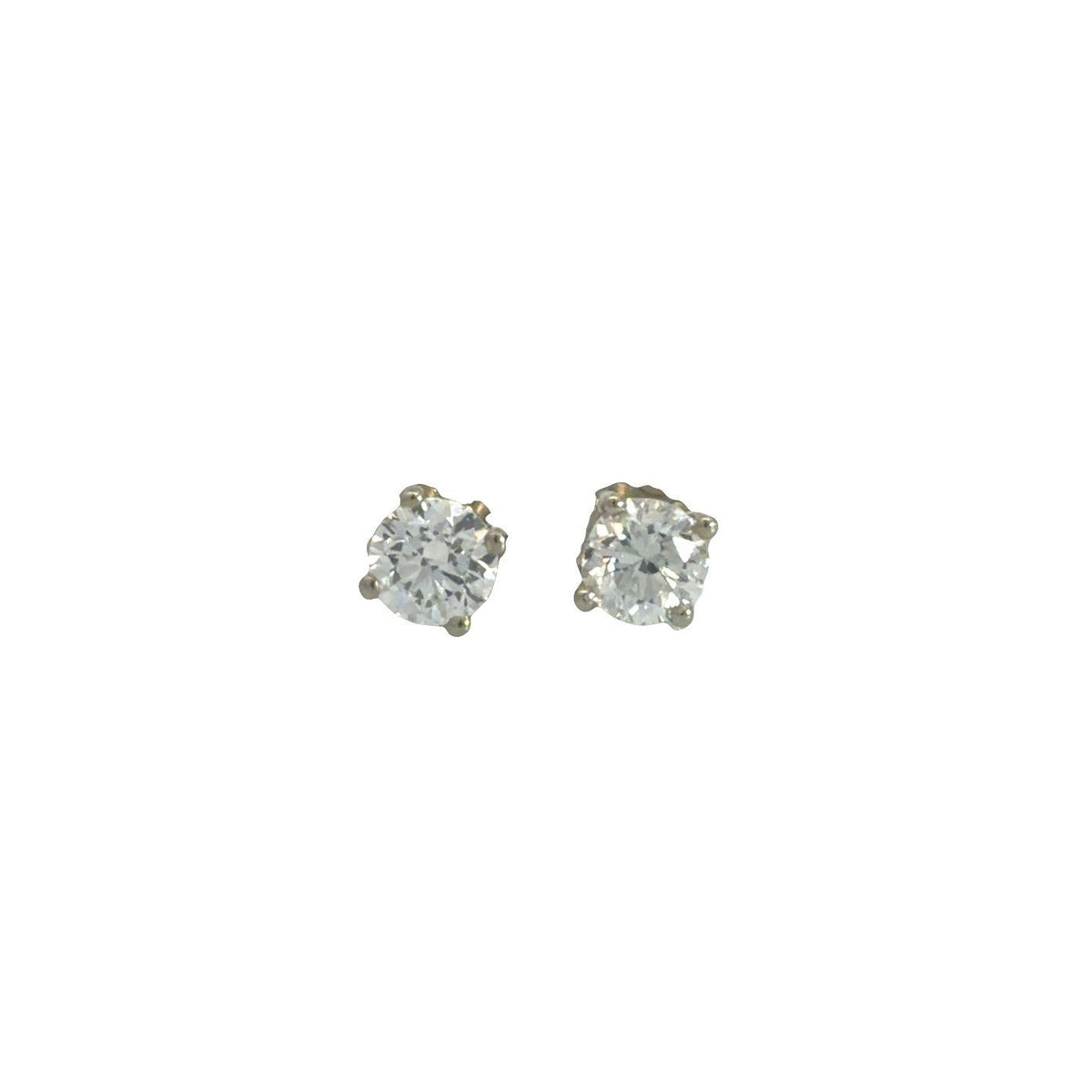 14k White Gold 0.36cttw Lab Created Diamond Stud Earrings0