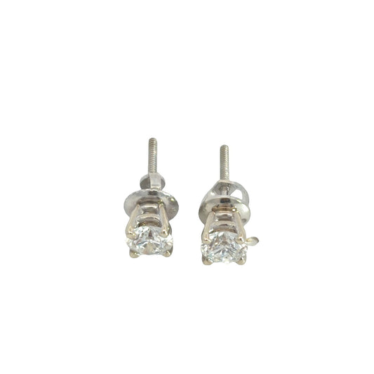 14k White Gold 0.75cttw Diamond Stud Earrings1