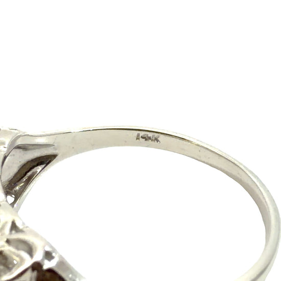 14k White Gold MultiStone 1.10ctw Round Brilliant Diamond Ring Size 94