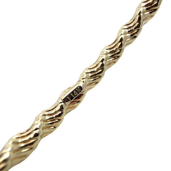 14k Yellow Gold Textured Twisted Bangle Bracelet3