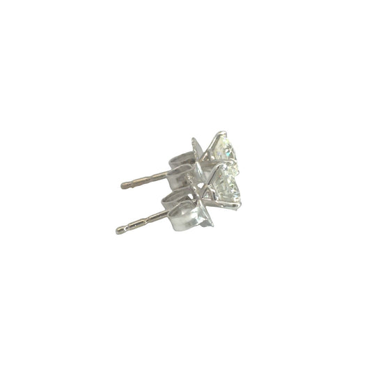 14K White Gold 0.88cttw Diamond Stud Earrings3