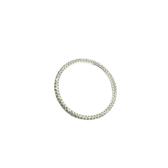 14k White Gold Pavé 0.68cttw Diamond Eternity Wedding Band1